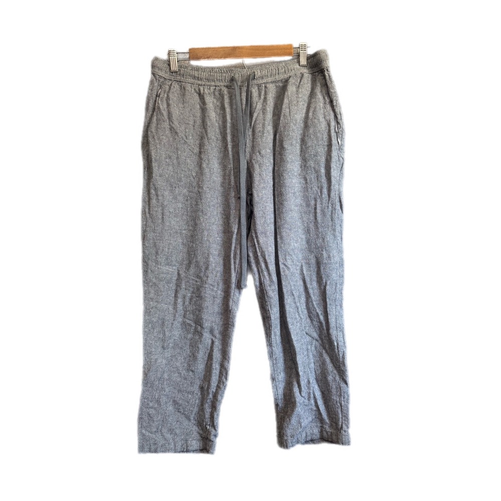 Mountain Khakis Pants Women Medium Gray Excellent Linen Blend Relaxed Drawstring